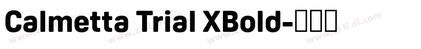 Calmetta Trial XBold字体转换